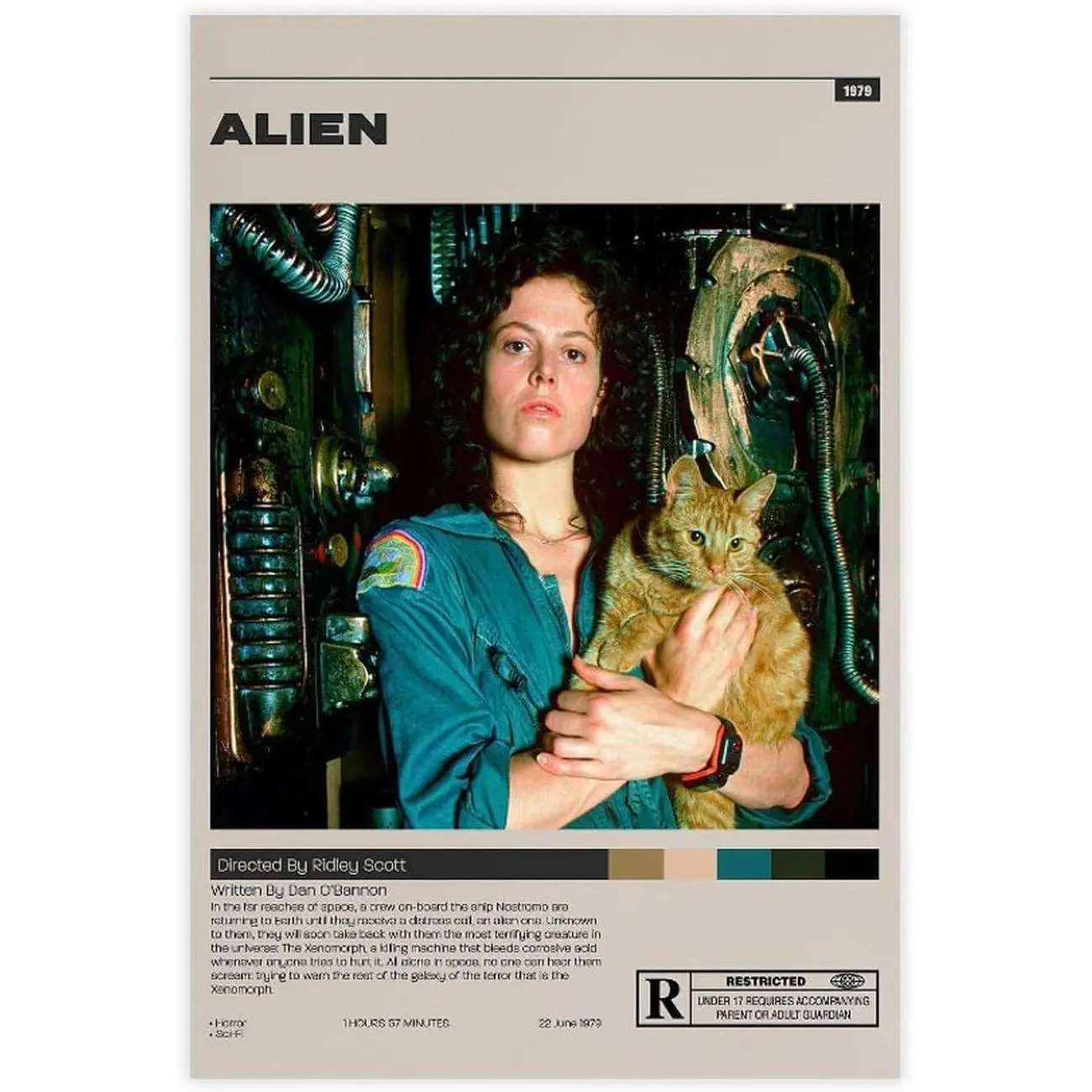 Movie Posters Alien Poster 2 Canvas Poster Wall Art Decor Print Picture Paintings for Living Room Bedroom Decoration