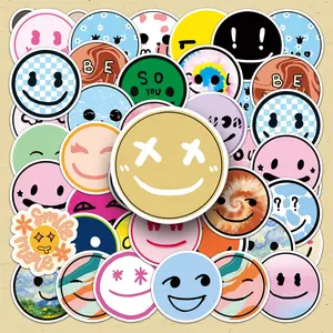Emotional Face Pattern Sticker, 100pcs/set Creative Emotional Face Self Adhesive Stickers, DIY Decorative Sticker for Water Bottle, Laptop, Phone Case