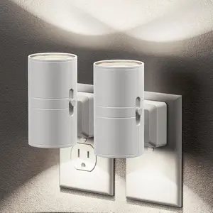 [New deal] - Night Lights Plug into Wall, Dimmable Night Light Plug in, Modern Night Light Dusk to Dawn Light Sensor, Cool White 5000K, 0-100LM Adjustable Brightness Nightlight for Hallway Bedroom, 2 Pack
