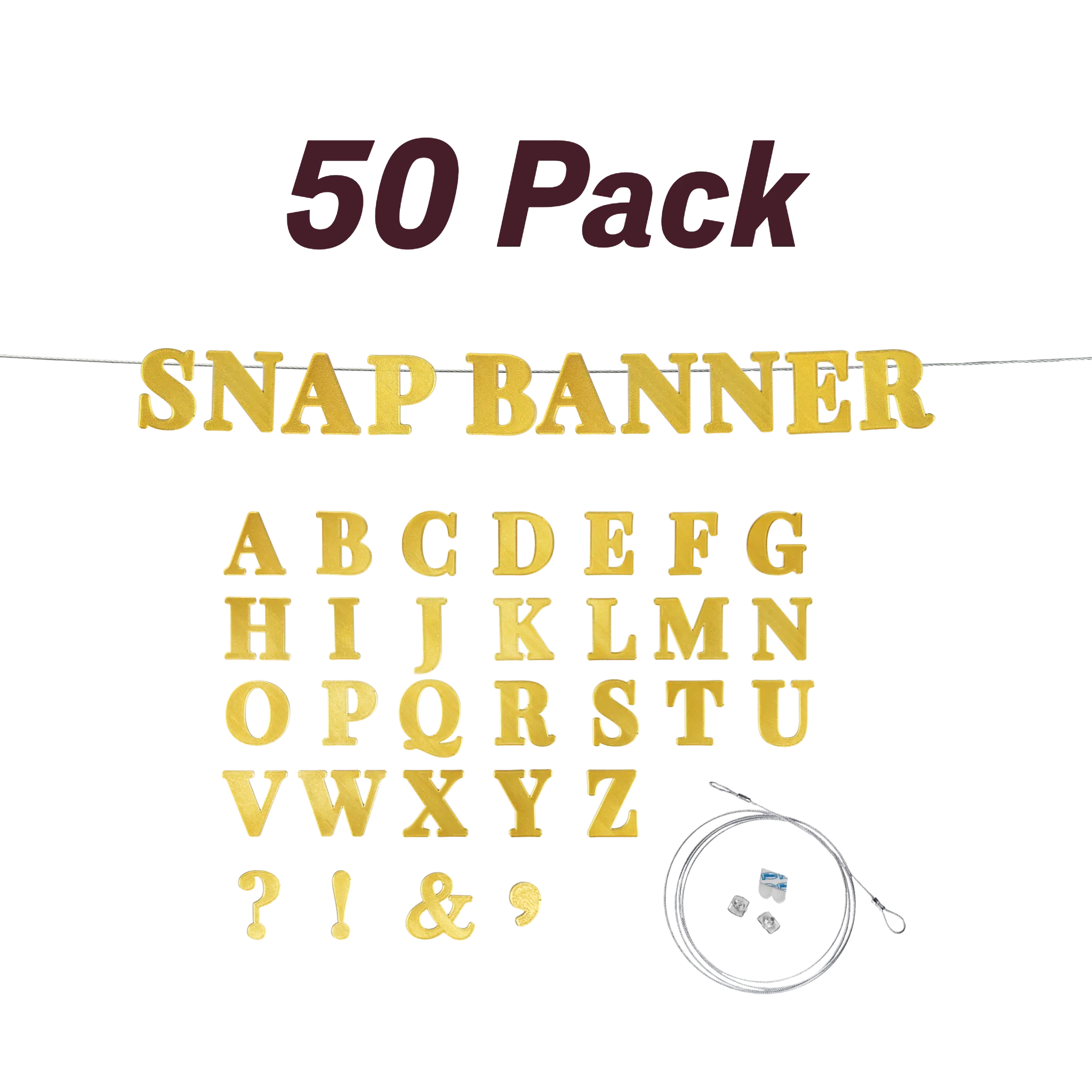 Block Font - 50 Pack