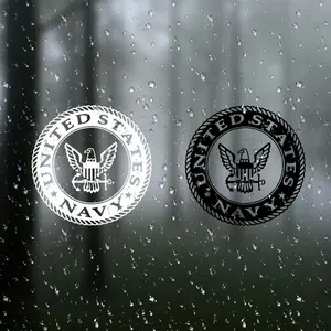 Us Navy Eagle Logo Vinyl Car Truck Military Bumper Sticker, Windshield Sticker, Window Decal for Doors, Laptops, Suitcases, Furniture, Durable Adhesive Material, Sticker For Cars, Sticker Decals