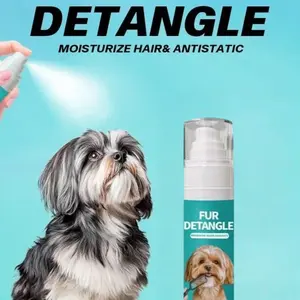 Pet Hair Detangling Spray for Dogs and Cats, Anti-Static Brushing Mist, Volumizing Nourishing Serum, Smooth and Healthy Coat Care