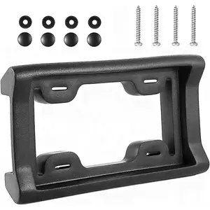 Car License Plate Bumper Guard, Rattle Proof License Plate Bracket Mount with Screws and Fasteners, Flexible Automotive Tag Holder Front Bumper
