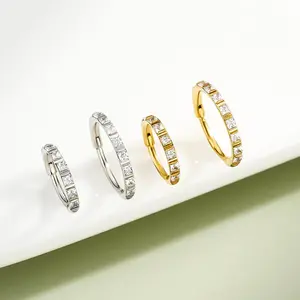 Oufer 20G Square CZ Hinged Segment Nostril Nose Piercing Ring 316L Stainless Steel Inner Diameter 6mm 8mm