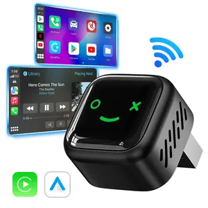 Mini Dual Wireless Carplay/android Auto Adapter, Supports 2.4/5GHz WiFi, Seamless Multi-User Switching, Zero Latency USB Connection