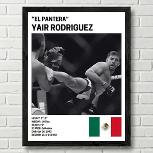 Yair Rodriguez UFC Fighter Paper Poster, Mixed Martial Arts Wall Art Decor for Home Gym, Sports Fan Man Cave Posters & Prints