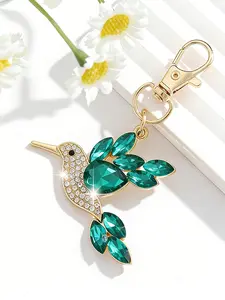Full-Rhinestone Hummingbird Bag Charm Multiple Colors Available Dopamine-Fueled Sweet & Cool Girl Style Instagram-Style Stylish And Versatile Energetic And Cute For Bags, Keys, And Earphone Cases Couple & Friendship Charms