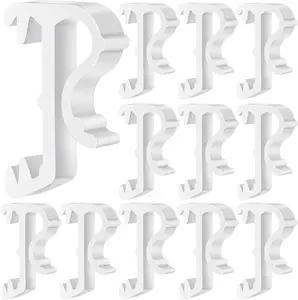 Jetec Blind Valance Window Blind Clips 1 Inch Hidden White Plastic Valance Retainer Clips(12 Pieces)