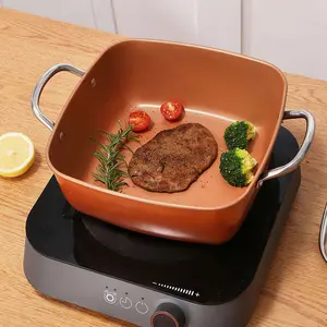 4 Piece Deep fryer with oil-water separation, steam pot, non-stick aluminum pot with large capacity