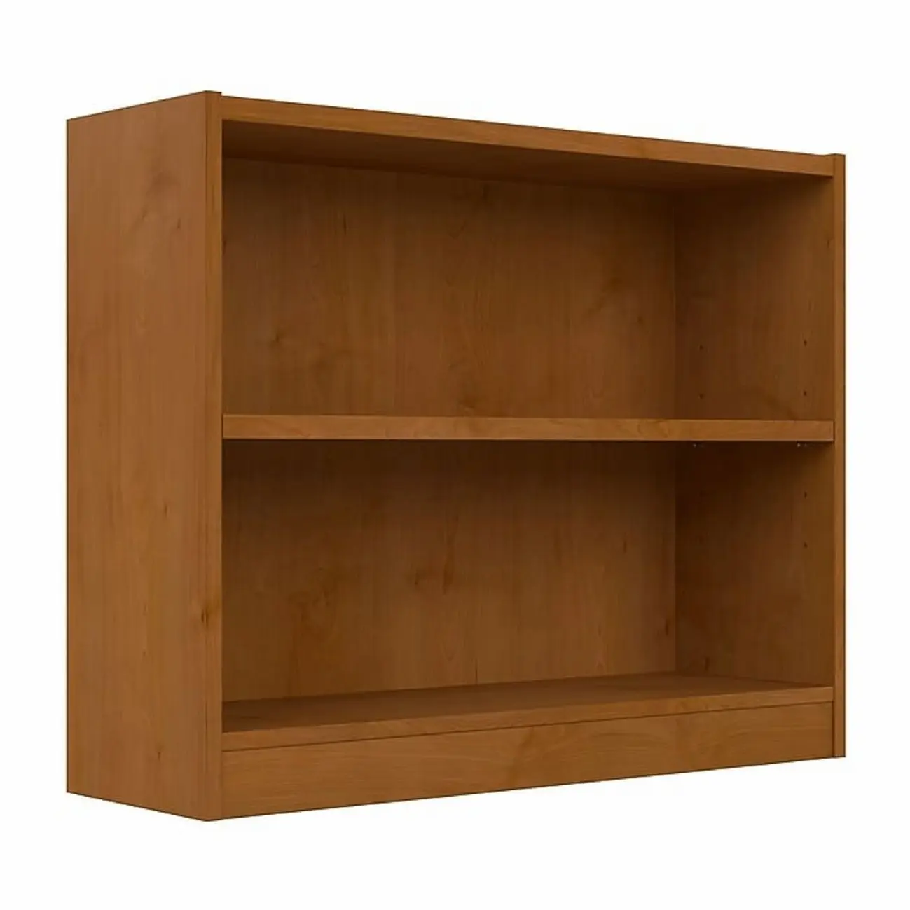 Bush Furniture Universal 30"H 2-Shelf Bookcase with Adjustable Shelf, Natural Cherry (WL12466)