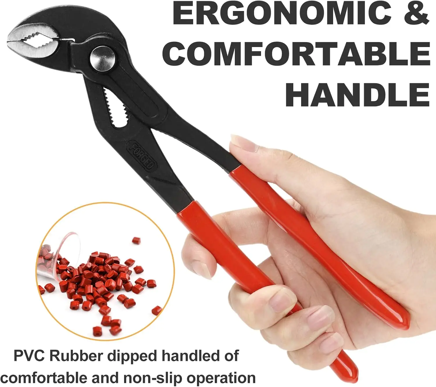 7-inch Quick Adjustable V-Jaw Groove Joint Pliers, Efficient Hand Tool with Adjustable Grip, Suitable for Home Toolkit, Nuts, Fixtures & Water Pumps Maintenance