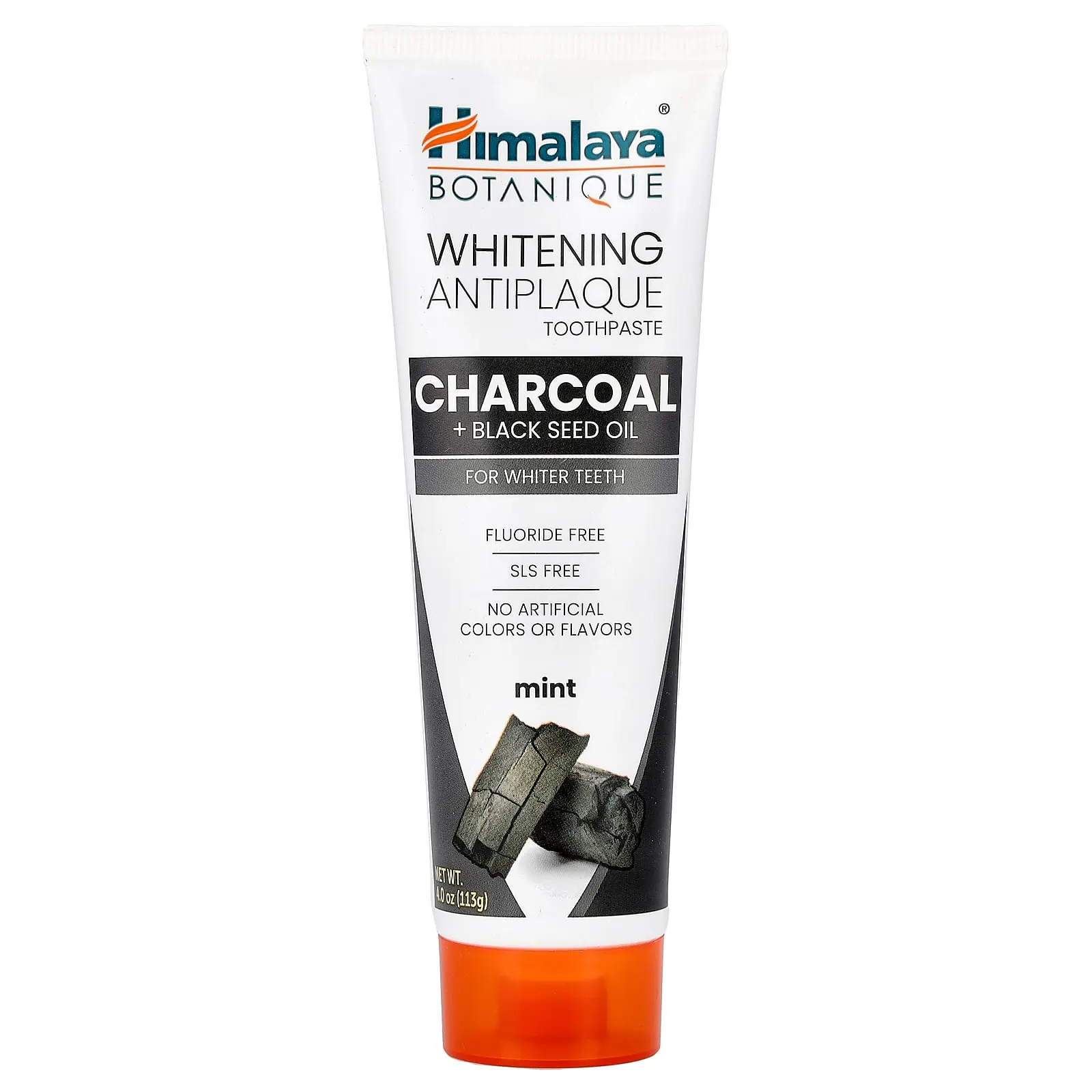 Himalaya Whitening Antiplaque Toothpaste, Charcoal + Black Seed Oil, Mint , 4 oz (113 g)