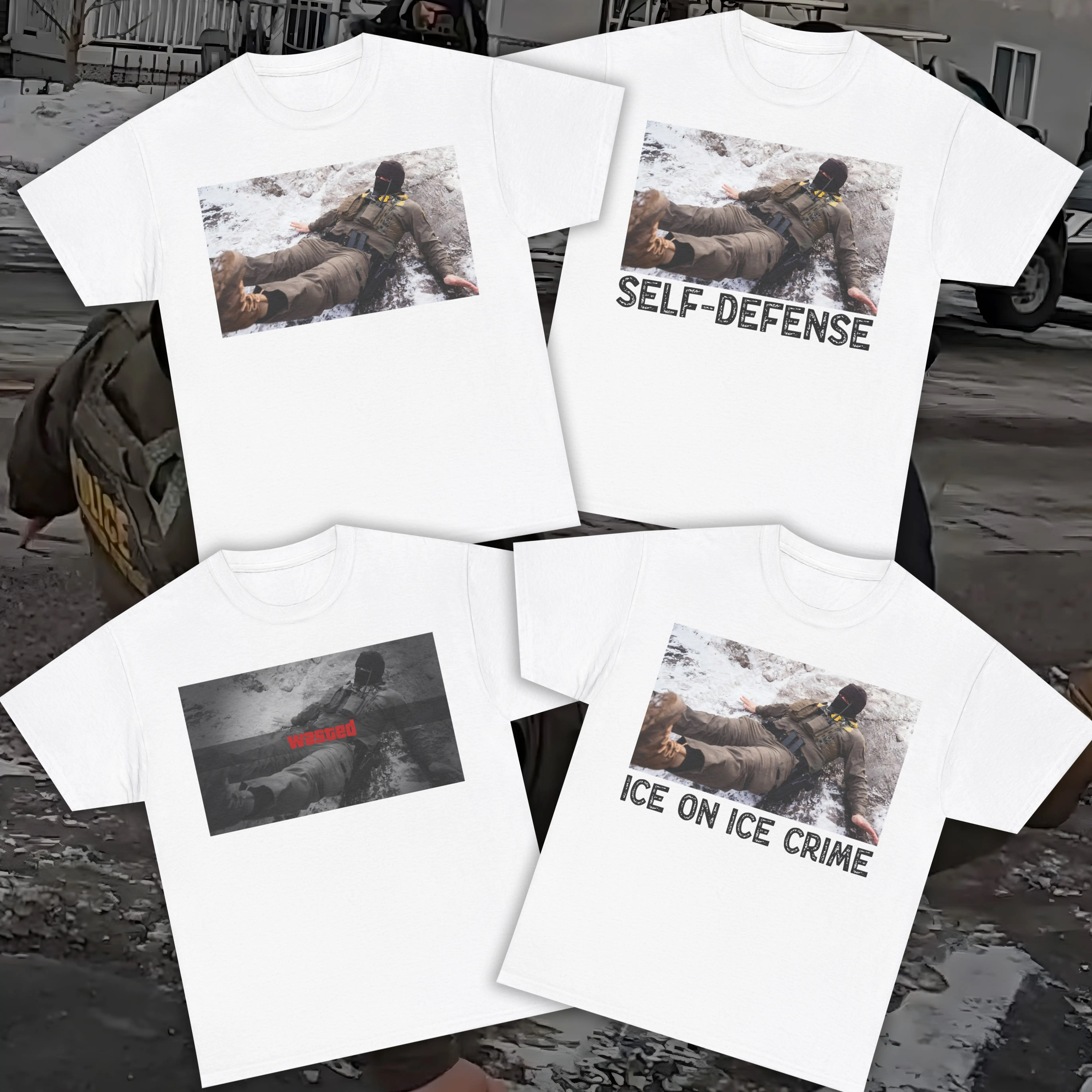 Ice Slipping on Ice in Minneapolis Shirt, Ice Self-defense Hoodie, Anti-Fascism Tee, Ice on ice crime