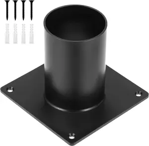 3 Inch Pier Mount Base Adapter, Heavy Duty Outdoor Post Bracket for Post Light Fixtures, Includes Mounting Hardware
