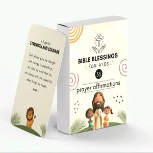 Prayer Affirmation Cards for Kids, 35 Daily Positive Affirmations and Bible Verse Scripture Gifts for Boys Girls