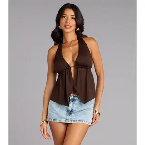 Dazzle Factor Rhinestone Halter Crop Top