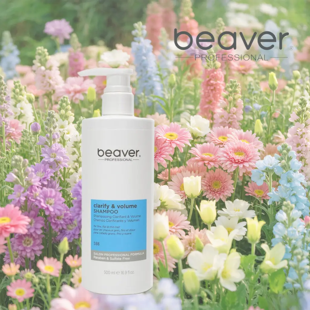 Beaver Professional Clarify Shampoo - Gentle Cleansing & Volumizing Formula for Fine Flat & Thinning Hair - Paraben & Sulfate Free - 500ml - Haircare