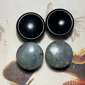 Labradorite Stone Plugs Double Flare - Pair of Grade B Gauges - 3mm-30mm