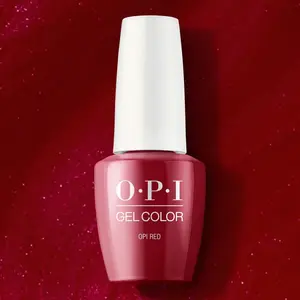 Nail gel polish OPI red