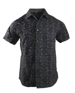 Men's Short Sleeve Elegant Dress Shirt For Men Menswear Top Formal Stylish