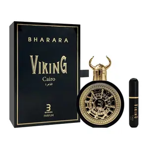 Bharara Viking Cairo Parfum, 3.4 oz/100 ml Unisex Luxurious Fragrance with Golden Viking Helmet Design - Ideal Gift Option For Unisex