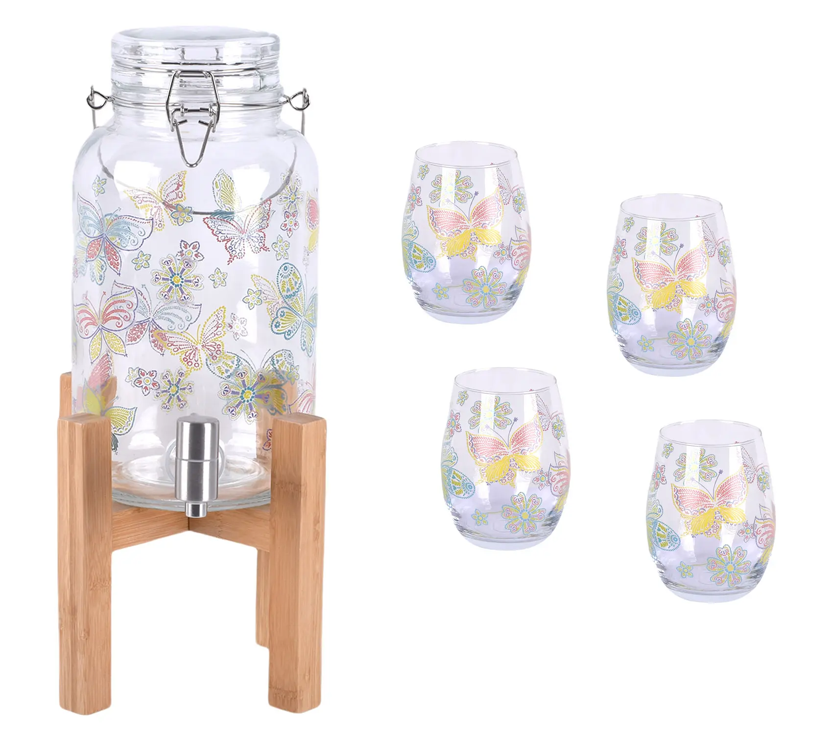 Temp-tations Special Edition Drink Dispenser and 4-pc Glass Set Temp-tations Special Edition Drink Dispenser and 4-pc Glass Set