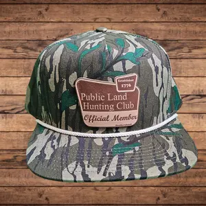 Leather Public Land Patch, Classic Bottom Land Rope Hat