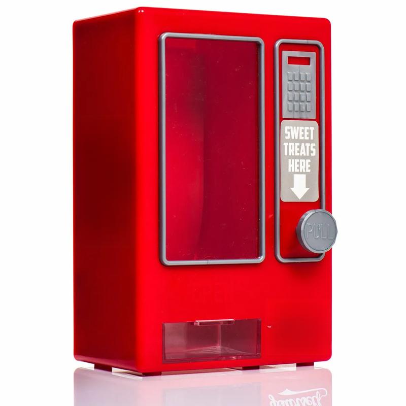 Mini Vending Machine- Classic Retro Design Sweets Holder & Dispenser，Ideal For Desktops, Classrooms, Parties & Many More | Suitable For Gumballs, Candy’s & Sweets
