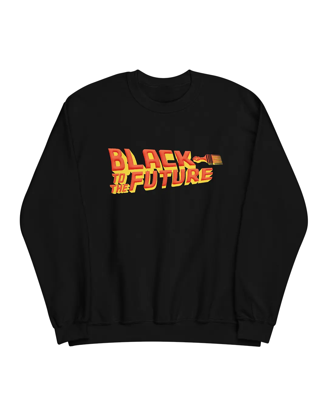 Black to the Future Unisex Sweatshirt In Puff Print