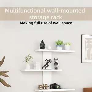 Space-Saving Vertical Wall Mounted Shelf, Ideal for Living Room, Bedroom, Office, Perfect for Collectibles, Action Figures, Toys, Home Decor, Easy Installation