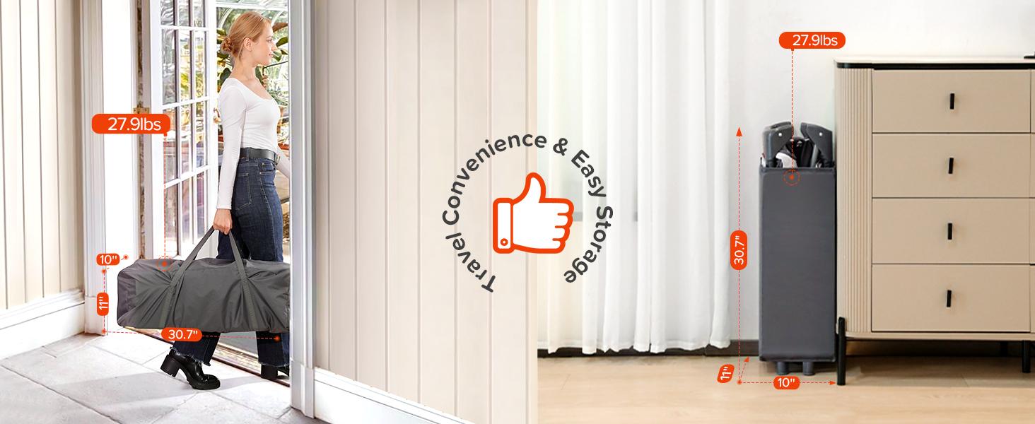 Dripex Baby Bassinet Bedside Sleeper, Adjustable Height, Includes Mattress Sheet, Portable Playpen Travel Bed with Storage Foldable Crib for Newborns Infants Folding Cot