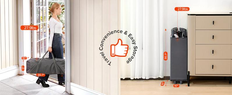 Dripex Baby Bassinet Bedside Sleeper, Adjustable Height, Includes Mattress Sheet, Portable Playpen Travel Bed with Storage Foldable Crib for Newborns Infants Folding Cot