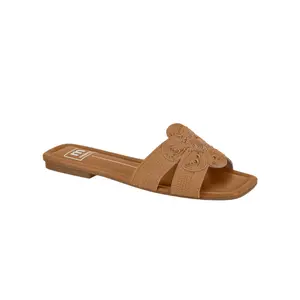 Moleca Slide Sandals for Women | Comfort Flat Sandals with Knot Detail | Casual Chic Summer Shoes