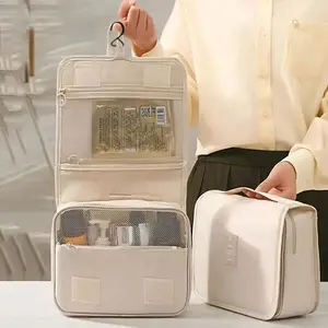 Large Capacity Multi-Functional Hanging Toiletry Bag, Multifunctional Toiletry Bag, Makeup Organizer, Travel Cosmetic Bag, Travel Storage for All Genders, Ideal for Holidays & Beach