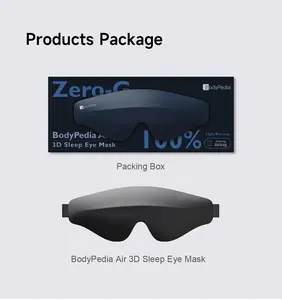 BodyPedia Air 3D Sleep Eye Mask – Zero Pressure, 100% Light Blocking, Lightweight & Breathable, Perfect Fit with Free Earplugs
