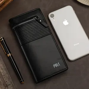 2026 Men's Wallet Long Bi-Fold 3 in 1 Retro Multi-Card Position Card Holder Fashionable Multifunctional Coin Purse