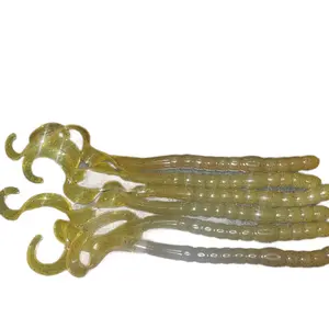 Green Pumpkin Ribbontail worm bass fishing