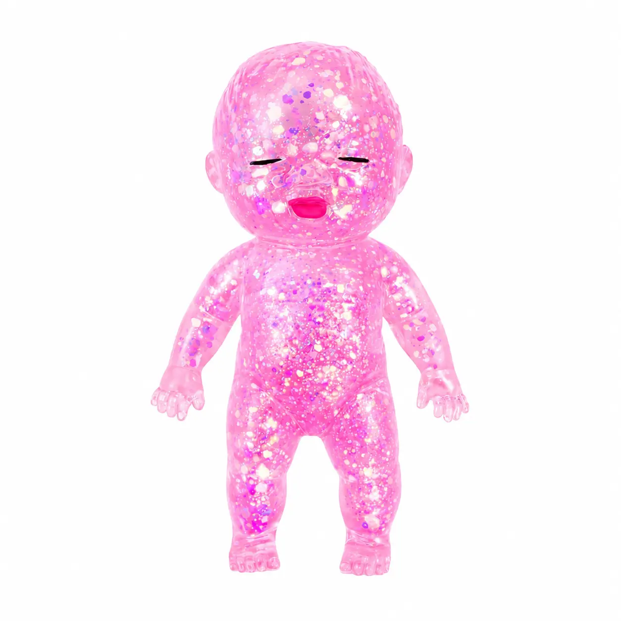 Taba Squishy Mega Glitter Baby Toy, Slow Rising Squishy Stress Relief Toy, Soft Stretchy Sensory Fidget Collectible for Kids & Adults, Cute Relaxing Gifts for Easter, Christmas & Birthday