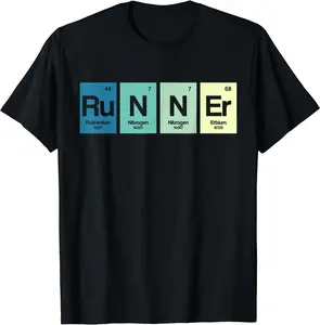Runner Periodic Table Funy Marathon Runners Science Gift T-Shirt