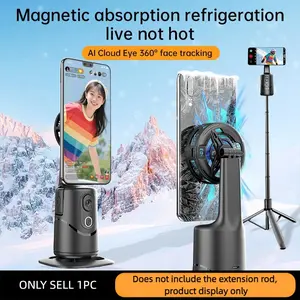 Automatic Face Tracking Tripod with Gesture Control, 360 Rotating Phone Mount, Smart Camera Stand for Live Streaming, Selfie Video Kit