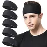 5-Pack Solid Color Quick Dry Sports Headband, Sweat Wicking Headband for Men and Women, Sports Headband for Running and Cycling, Training Headband, Workout Headbands