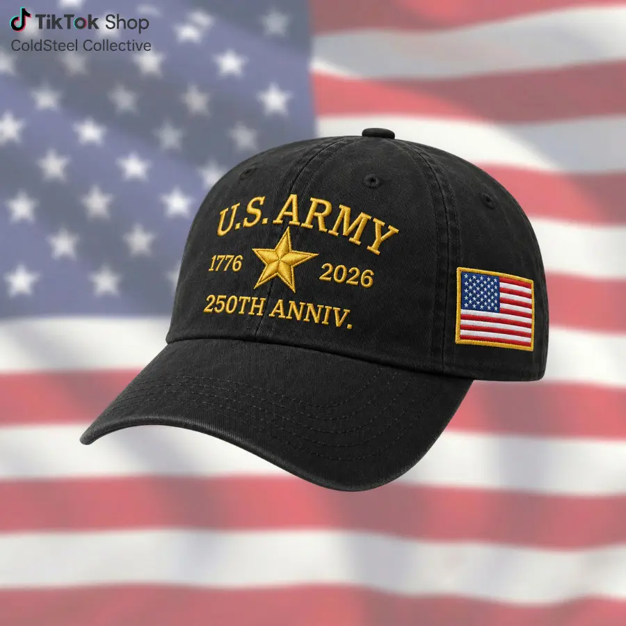 Heritage 250th Anniversary Embroidered Washed Dad Hat Vintage Cotton Adjustable Baseball Cap Military Inspired Veteran Patriotic Gift for Men Women