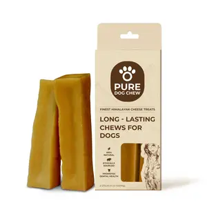 Pure Dog Chew Original Yak Cheese Chew 3.5 oz × 2 Pack – 100% Natural Long-Lasting Himalayan Dog Treat Value Bundle