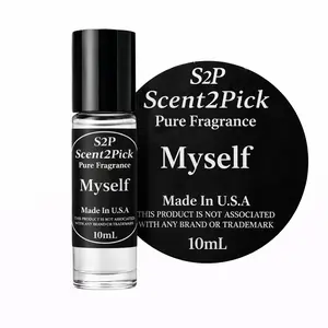 Myself Inspired Roll-On Fragrance Oil 10ml – Alcohol-Free Long-Lasting Men's Bergamot, Patchouli & Ambrofix