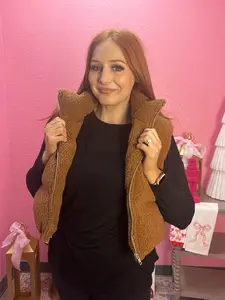 Caramel sherpa vest