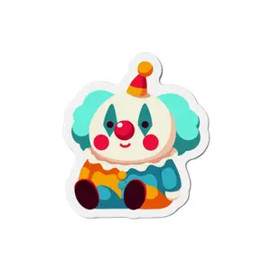 Die-Cut Magnets, Circus Clown Design, Fun Refrigerator Magnet, Kids Room Decor, Fridge Decoration, Funny Kitchen Accessory