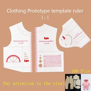 Three-Piece Clothing Upper Prototype Template Ruler 100Size, Ideal for Fashion Design, Making, Pattern Drafting, DIY Projects