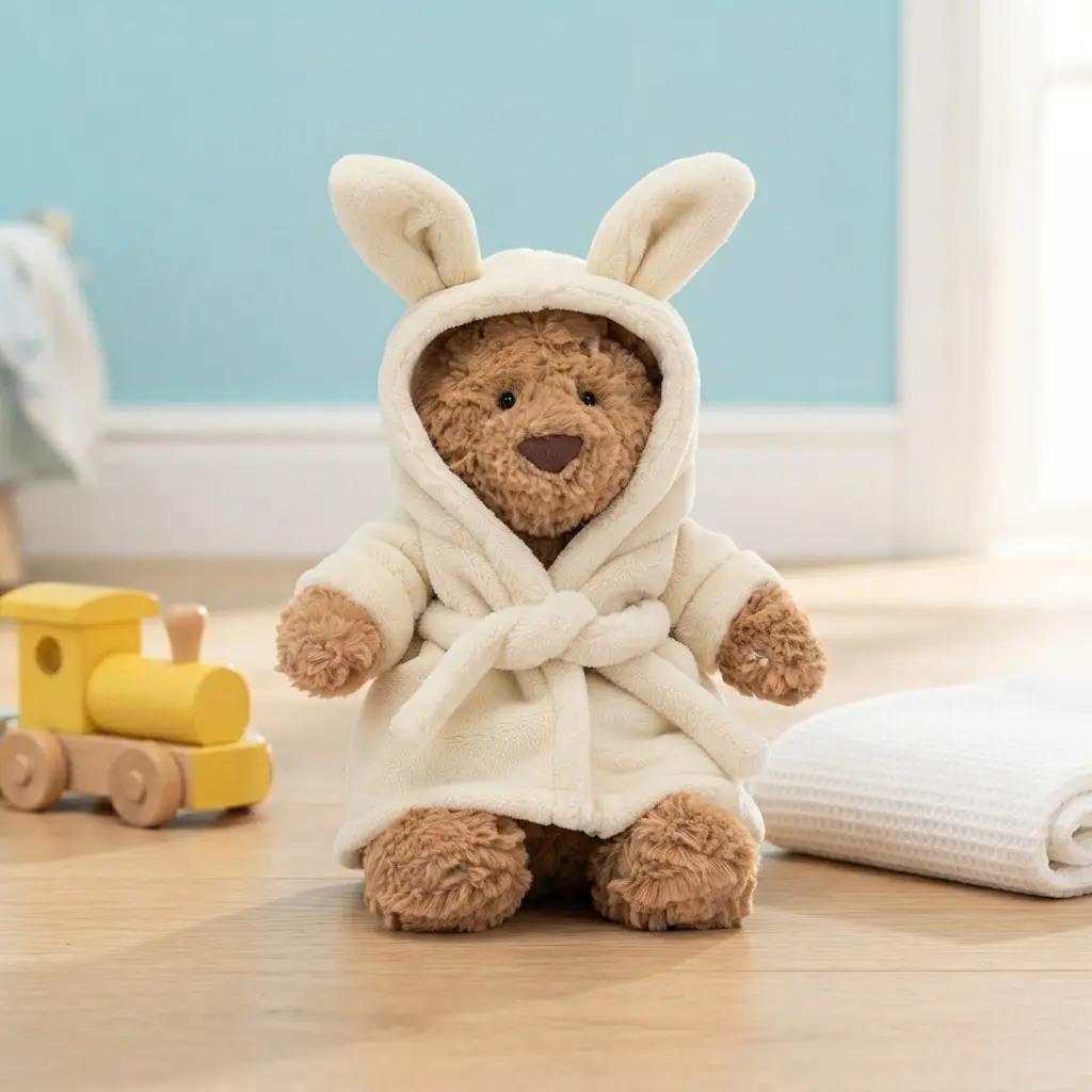 Jellycat Bear in a Bathrobe Plush Cozy Retreat Collection