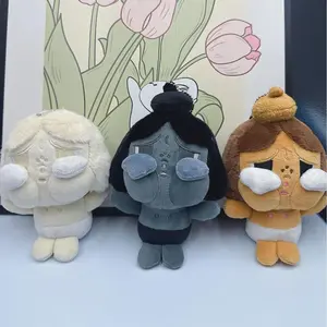 New Cute Small Coal Ball Crying Baby toy Ideal For Students Bookbag Hanging Keychain Plushie With Pouty Face Collectible Figure