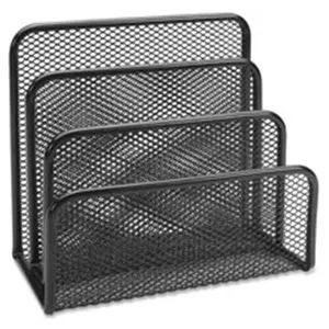 212 MAIN Vertical Sorter, 5.63 in. x 3.13 in. x 5.25 in. Steel Mesh Desk Organizer Tidy with 3 Slots, Recyclable Office File Organizer